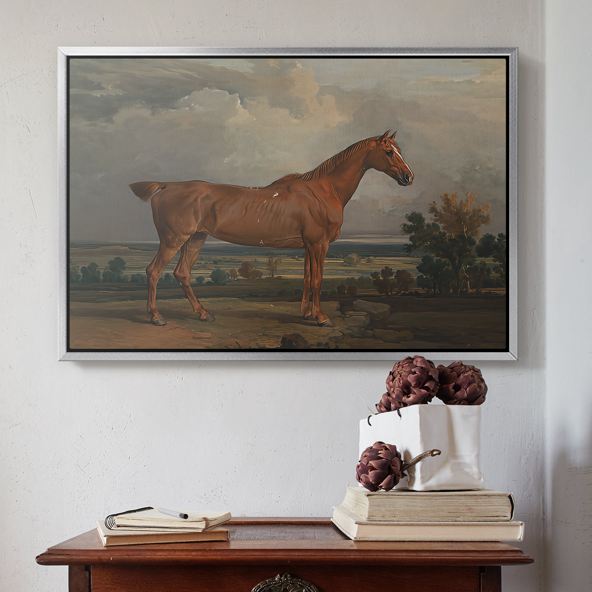 Hunter in a Landscape, 1810 - Floater Framed Canvas Print