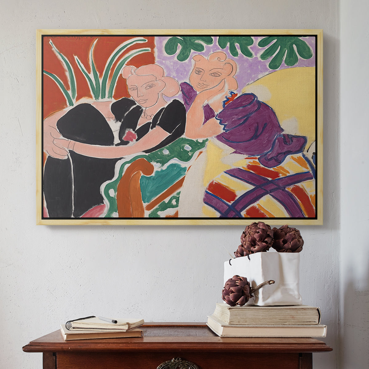 The Conversation, 1938 - Floater Framed Canvas Print