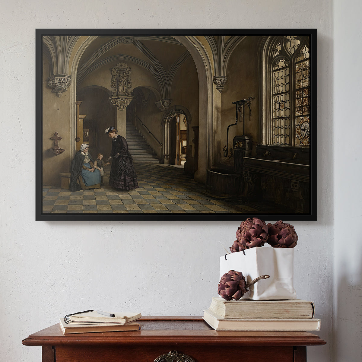 Interior of the Church of Saint Paul in Antwerp, c. 1865-1869 - Floater Framed Canvas Print