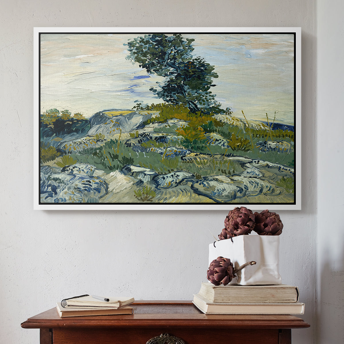 The Rocks, 1888 - Floater Framed Canvas Print