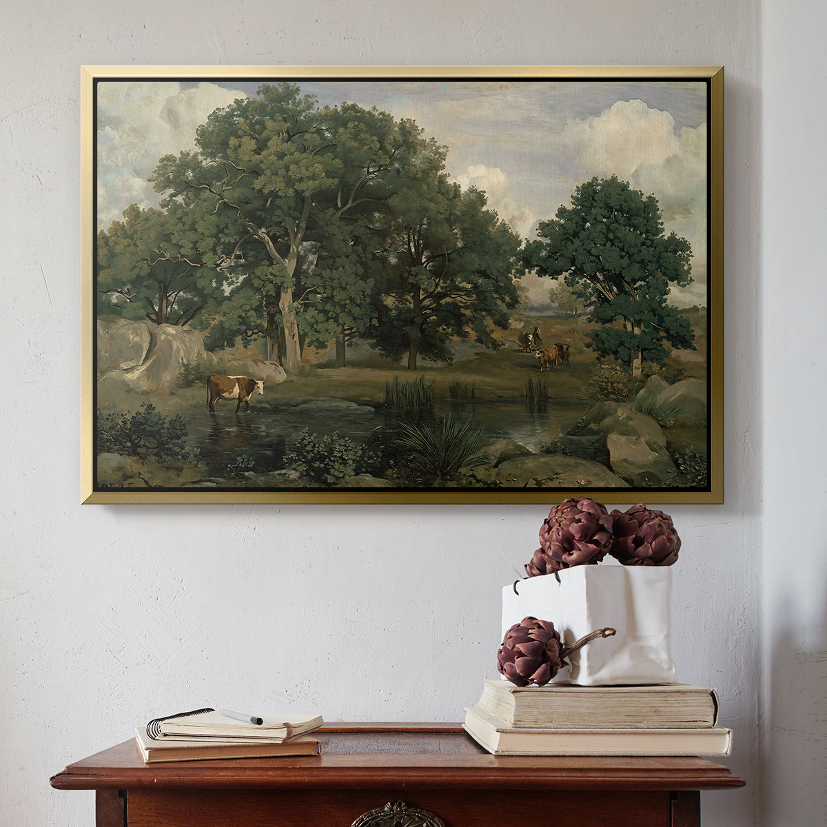 Forest of Fontainebleau, 1846 - Floater Framed Canvas Print