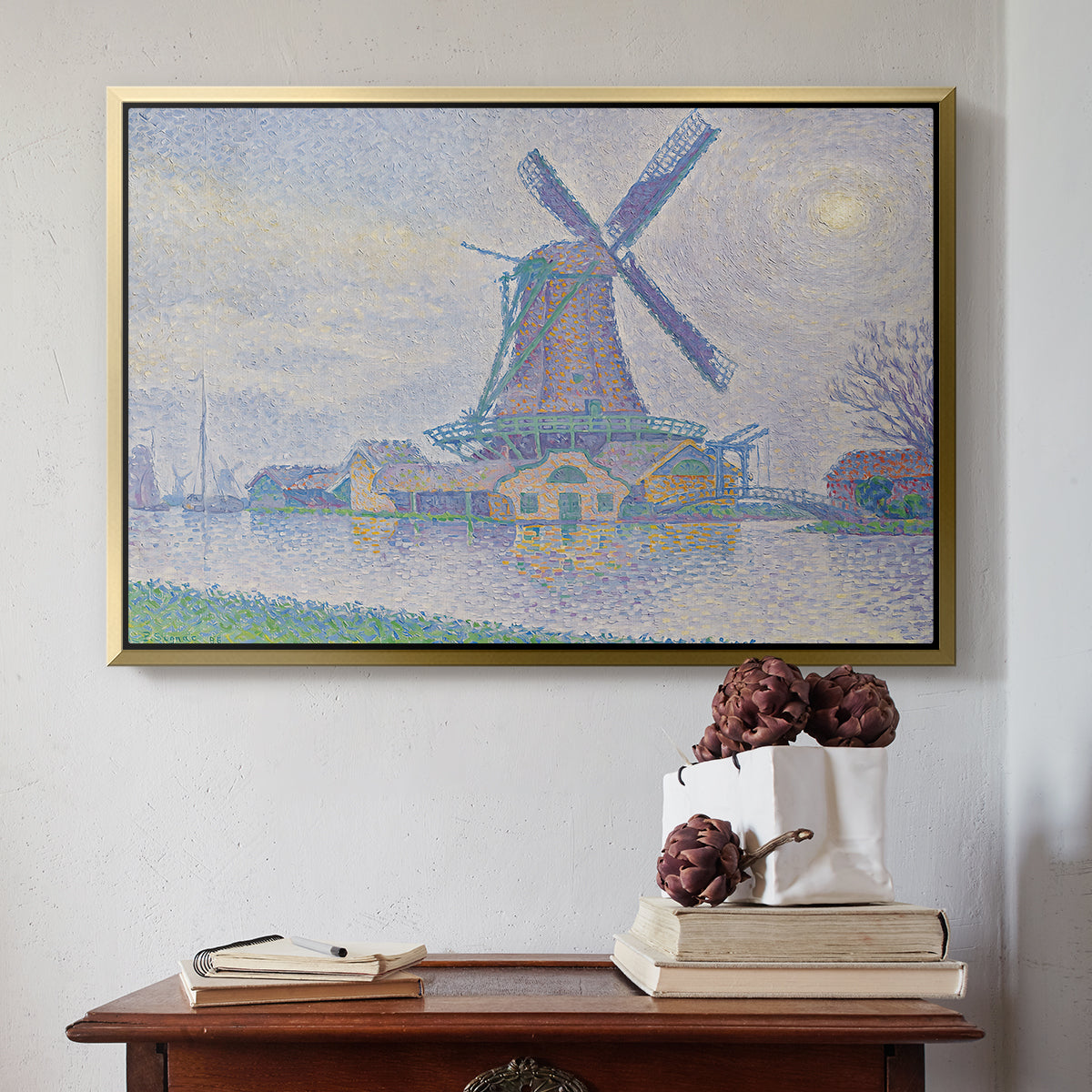 Mill of Edam (Moulin d'Edam), 1896 - Floater Framed Canvas Print