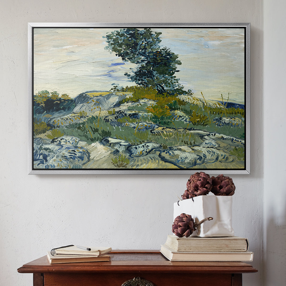 The Rocks, 1888 - Floater Framed Canvas Print