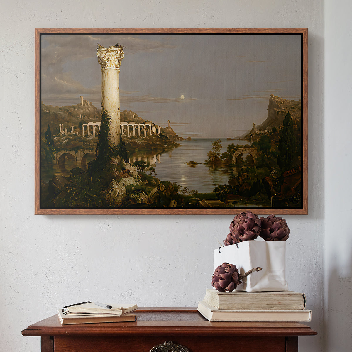 The Course of Empire: Desolation, 1836 - Floater Framed Canvas Print