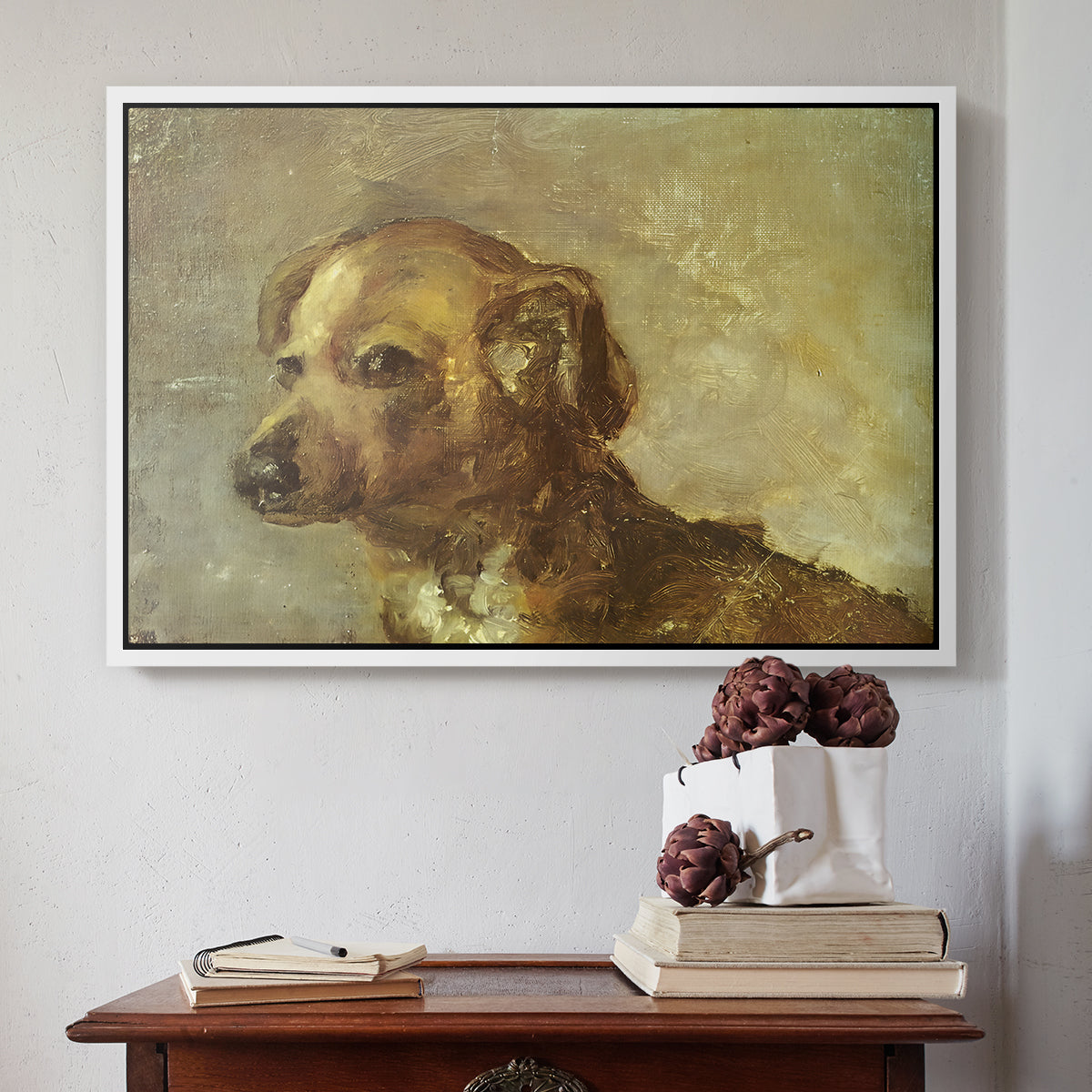 Cliper, the Artist's Dog, 1895 - Floater Framed Canvas Print