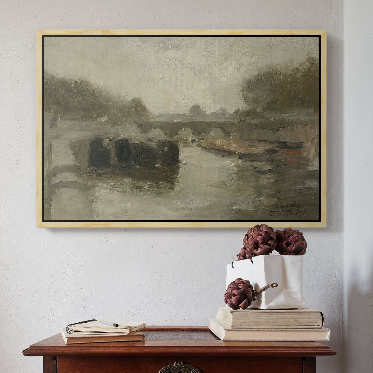 The Bridge (Le pont), 1895 - Floater Framed Canvas Print