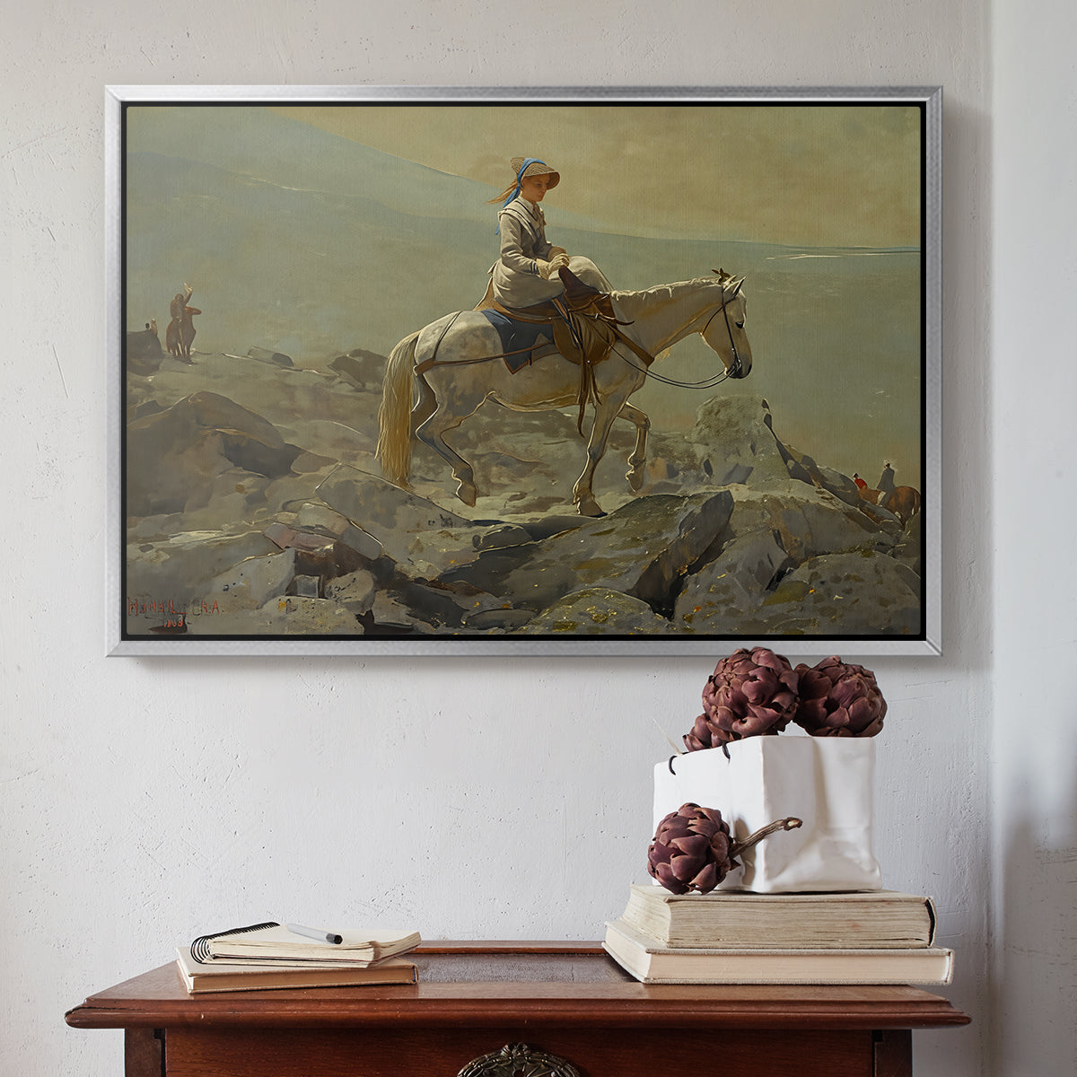 The Bridle Path, White Mountains, 1868 - Floater Framed Canvas Print