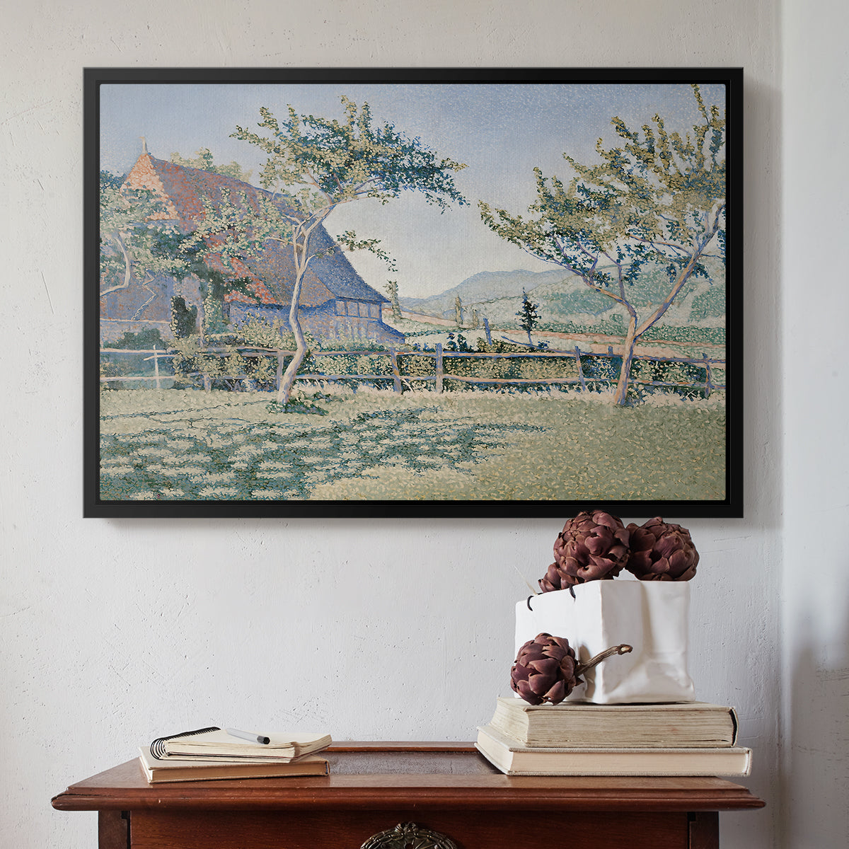 Comblat-le-Château, the Meadow, Opus 161, 1887 - Floater Framed Canvas Print