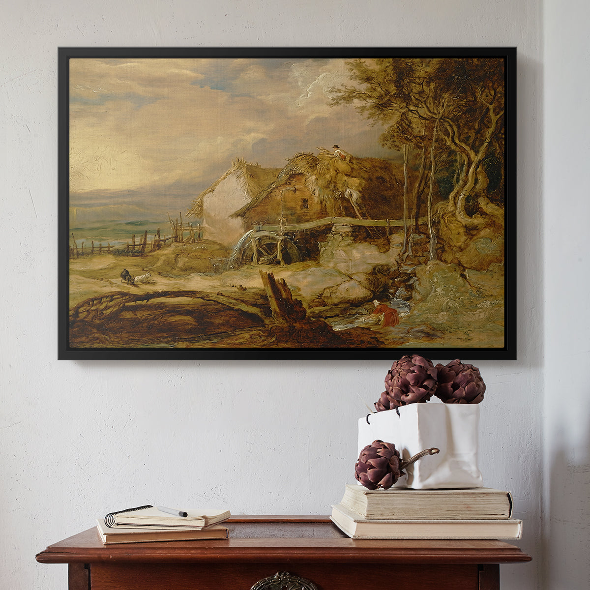An Overshot Mill, c. 1802-1807 - Floater Framed Canvas Print