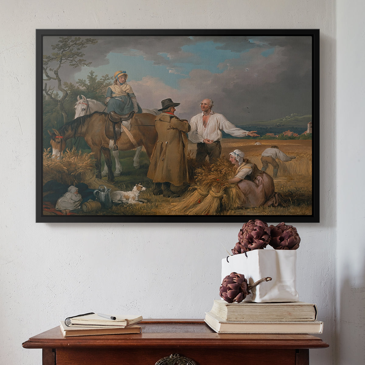 The Reapers, 1800 - Floater Framed Canvas Print