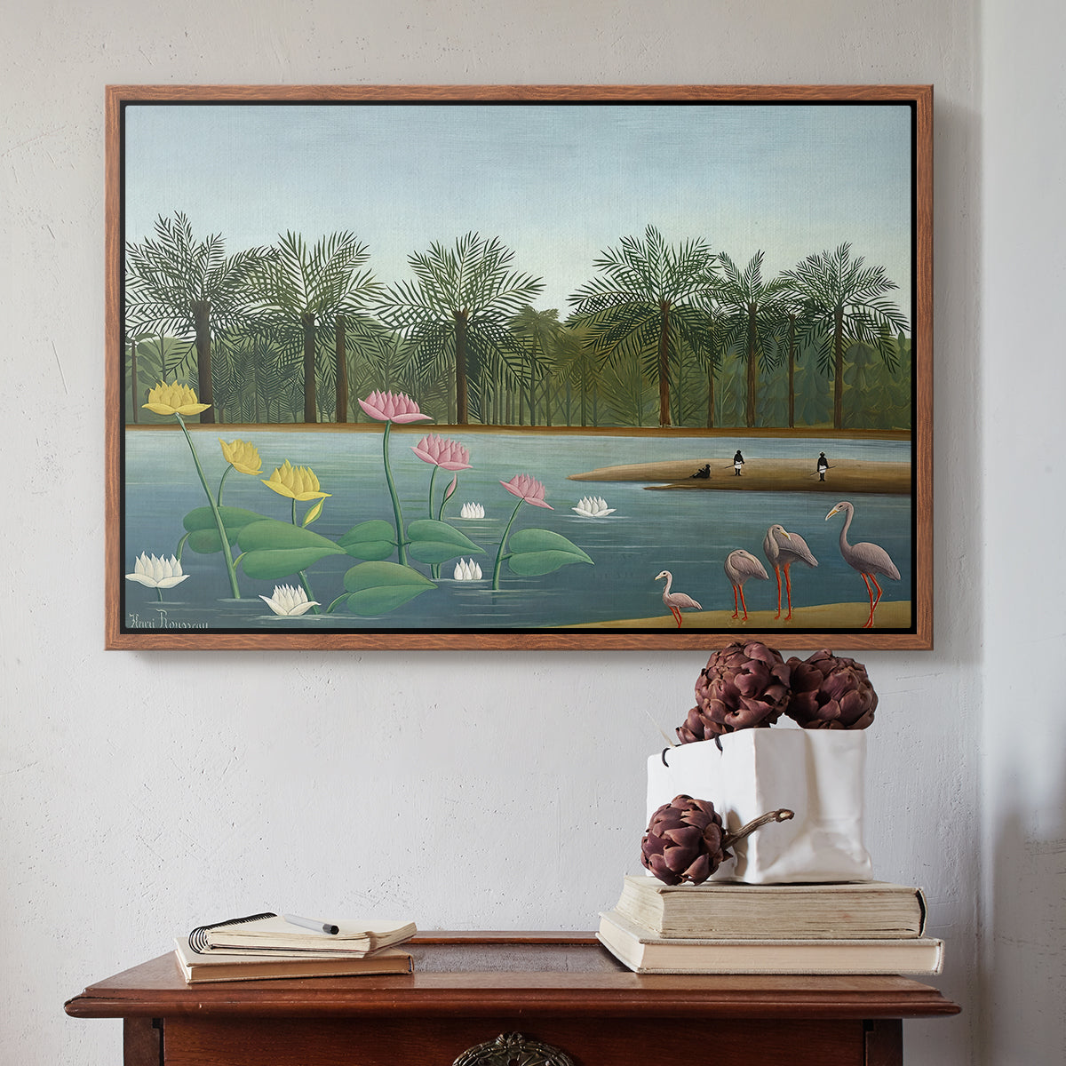 The Flamingoes (Les Flamants), 1907 - Floater Framed Canvas Print