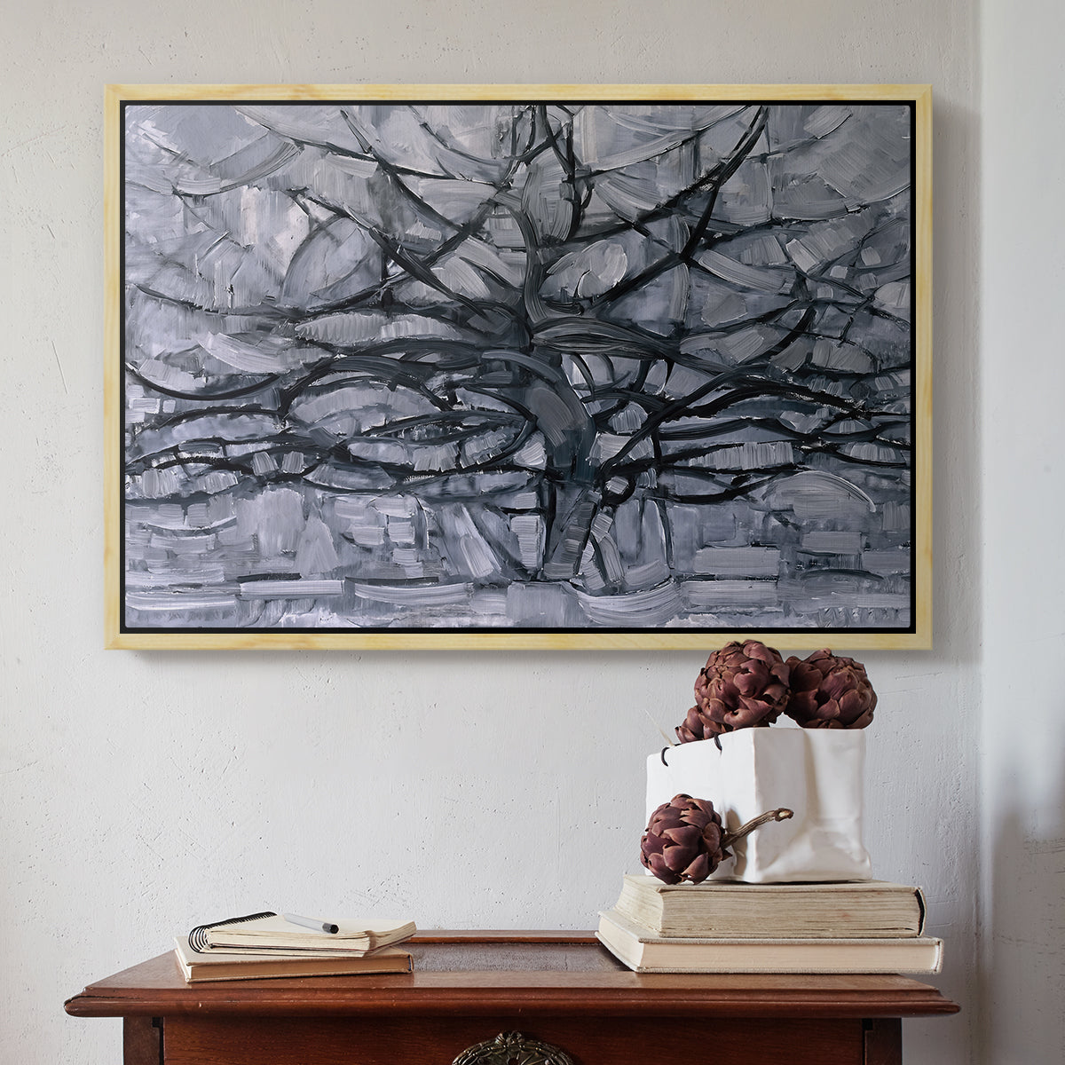 The Gray Tree, 1911 - Floater Framed Canvas Print