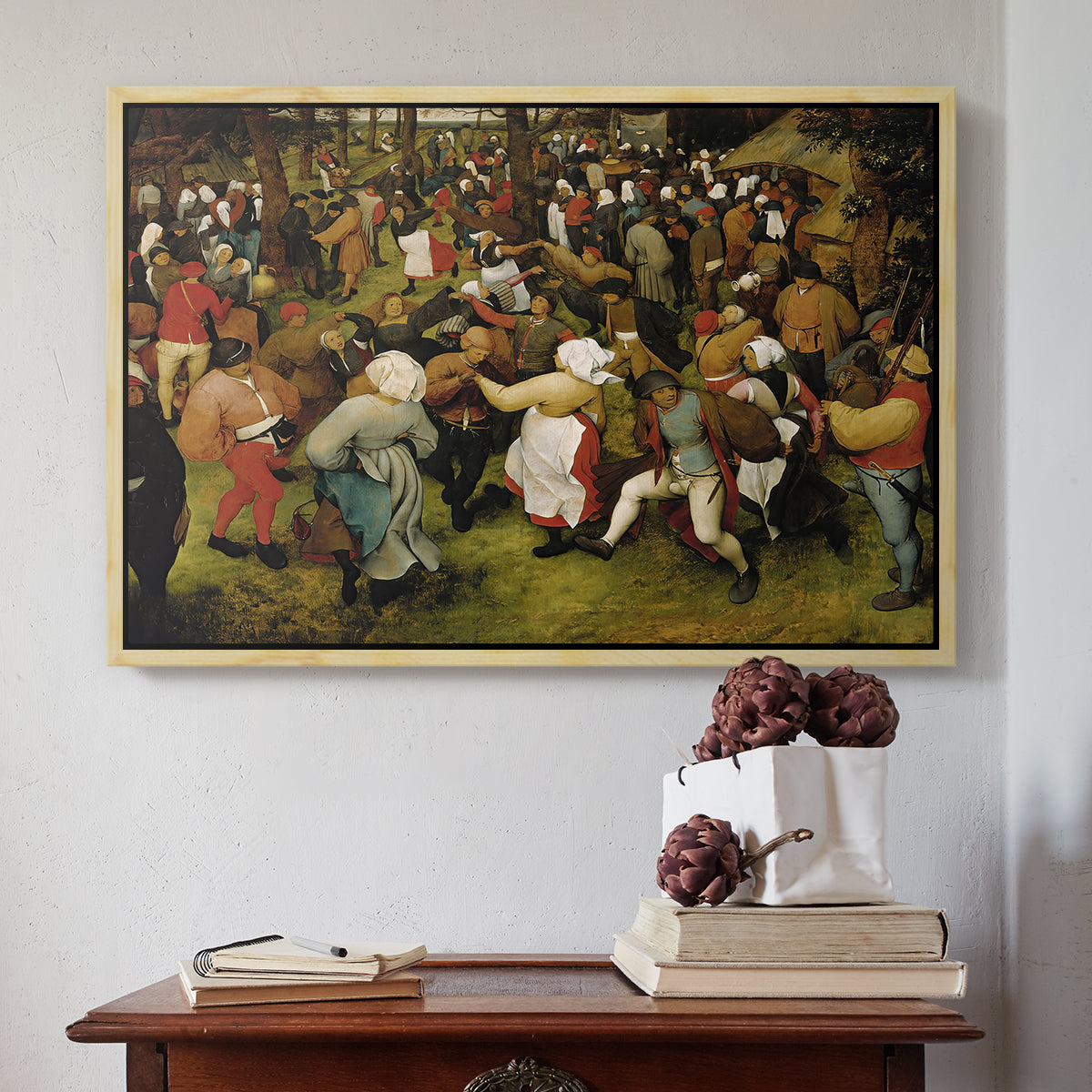 The Wedding Dance, c. 1566 - Floater Framed Canvas Print