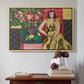 Seated Woman with a Vase of Amaryllis, 1941 - Floater Framed Canvas Print