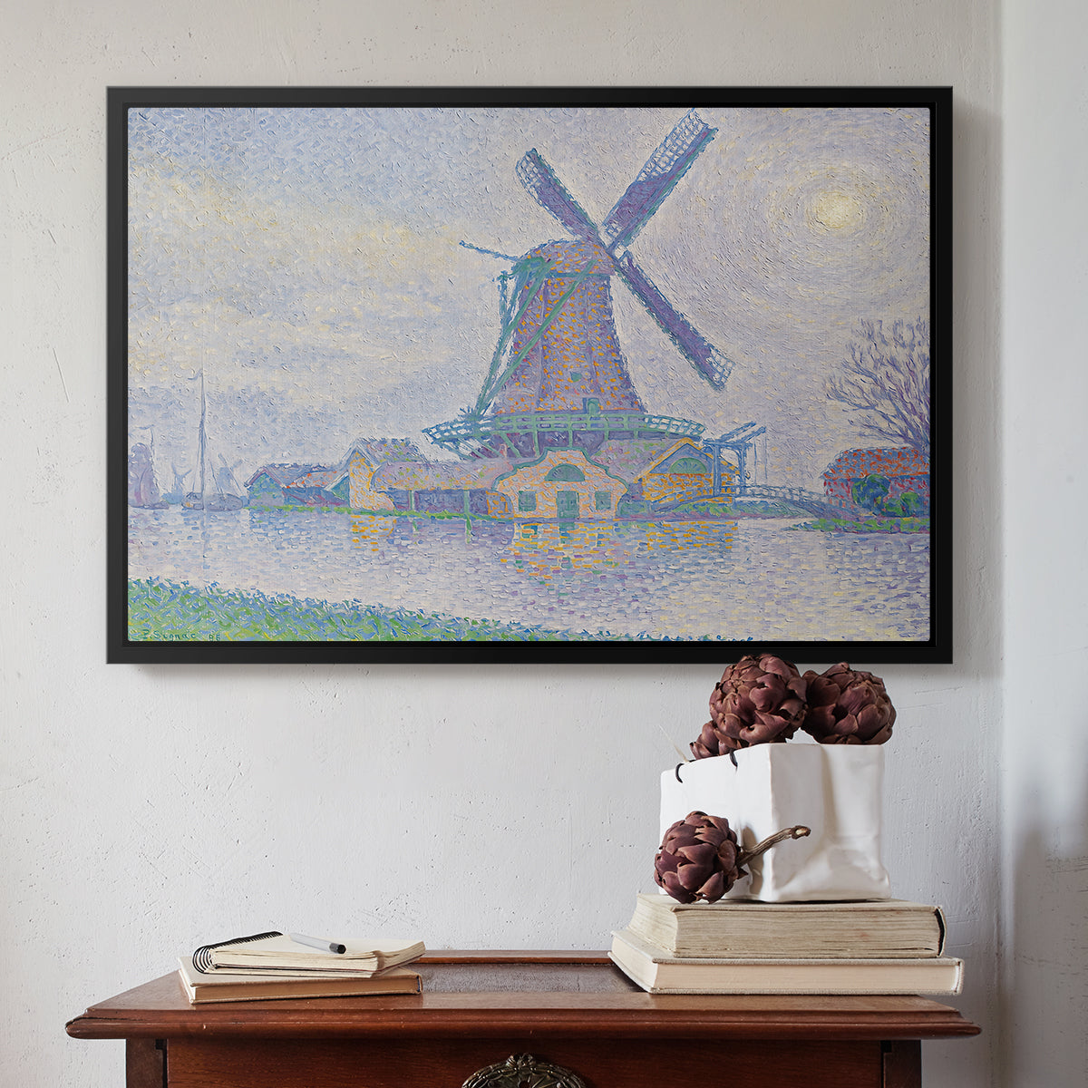 Mill of Edam (Moulin d'Edam), 1896 - Floater Framed Canvas Print