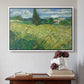 Green Wheat Field with Cypress, 1889 - Floater Framed Canvas Print