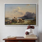 Shepherds and Cattle on Lake Attersee, 1852 - Floater Framed Canvas Print