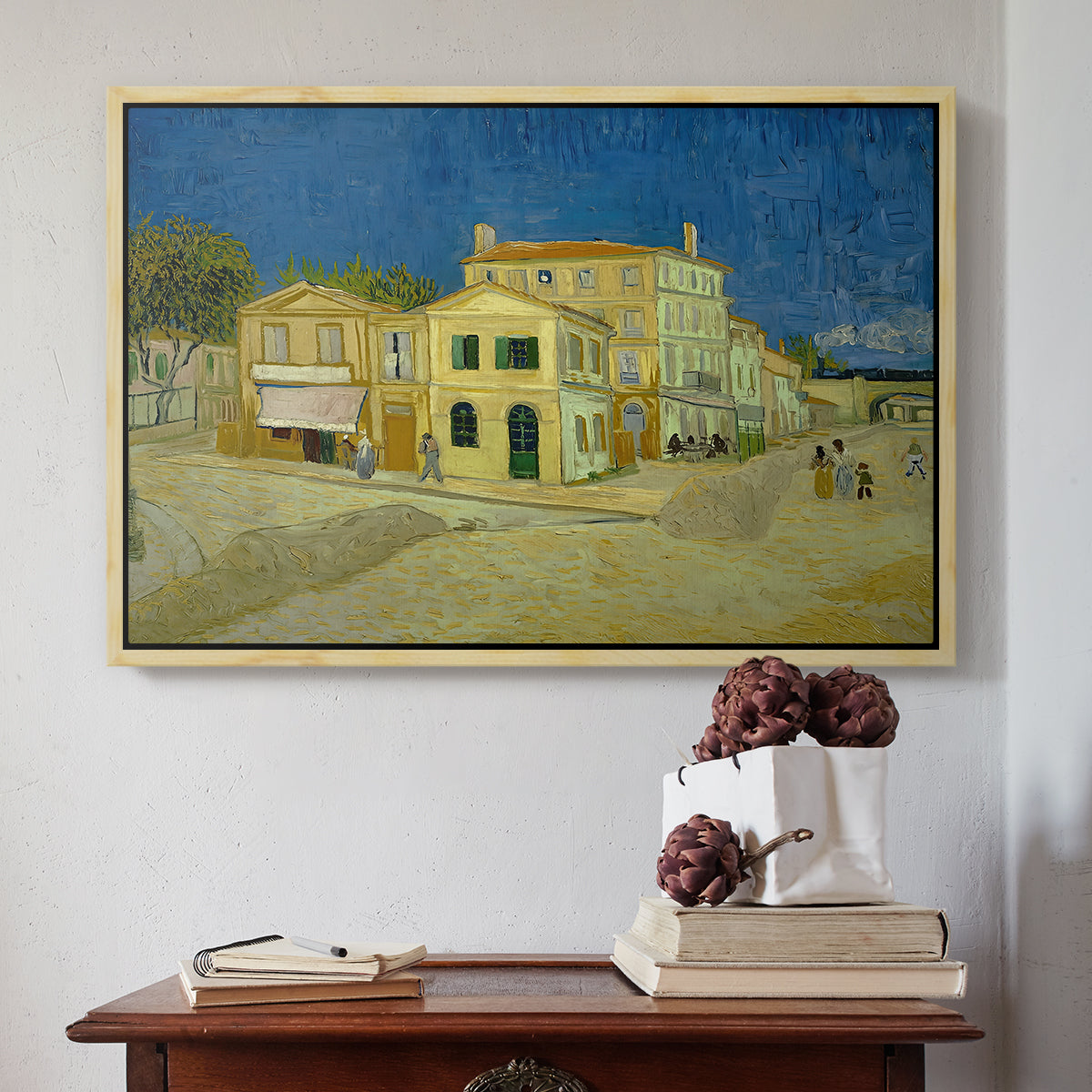 The Yellow House (The Street), 1888 - Floater Framed Canvas Print