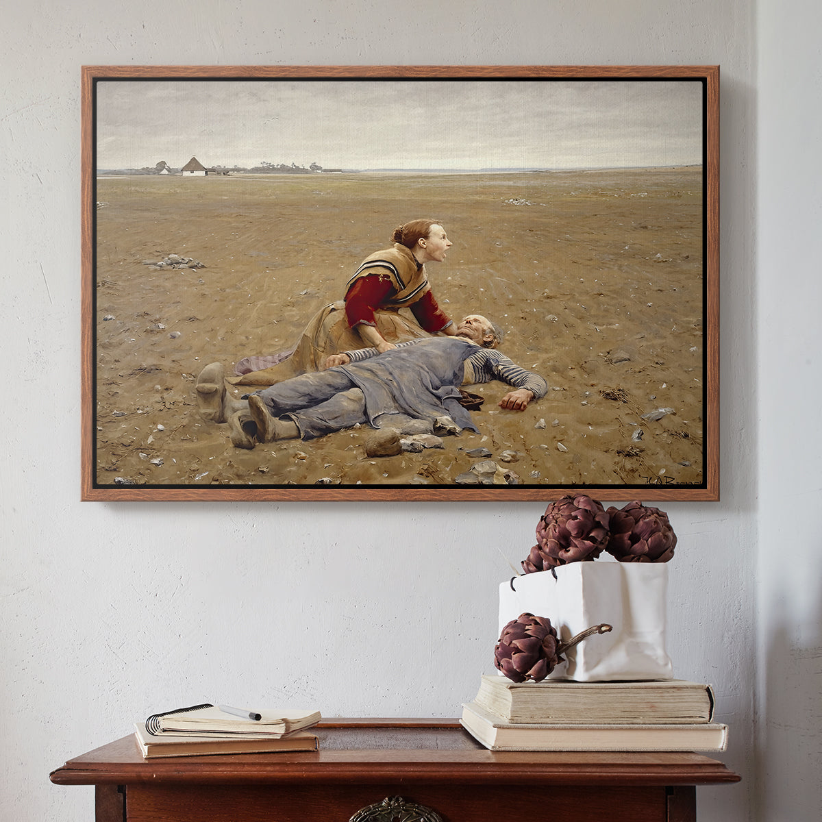Worn Out (Udslidt), 1889 - Floater Framed Canvas Print