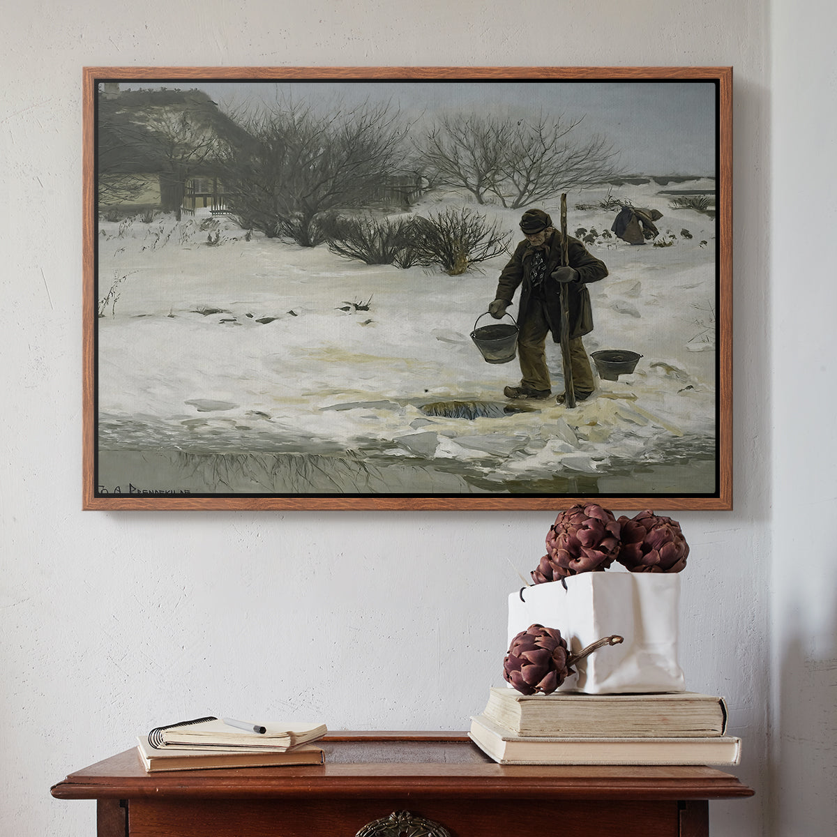 Tøsne, 1895 - Floater Framed Canvas Print