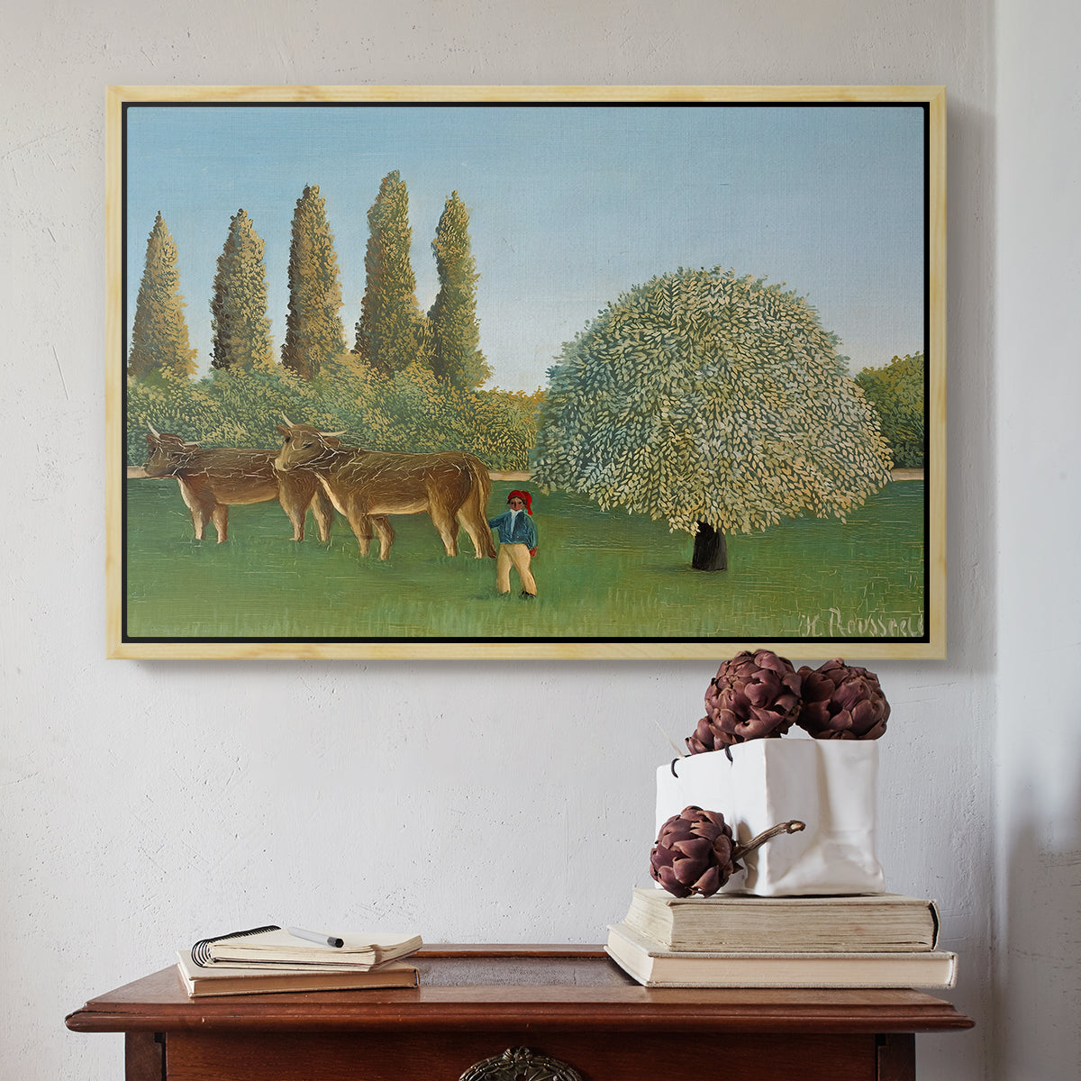 Meadlowland (The Pasture), 1910 - Floater Framed Canvas Print