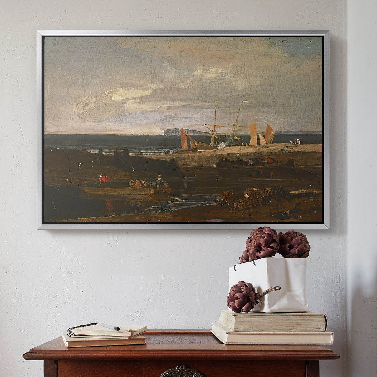 A Scene on the English Coast, c. 1798 - Floater Framed Canvas Print