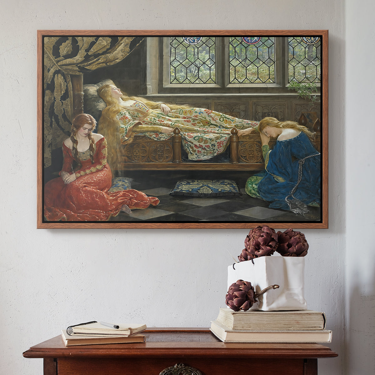 The Sleeping Beauty, 1921 - Floater Framed Canvas Print