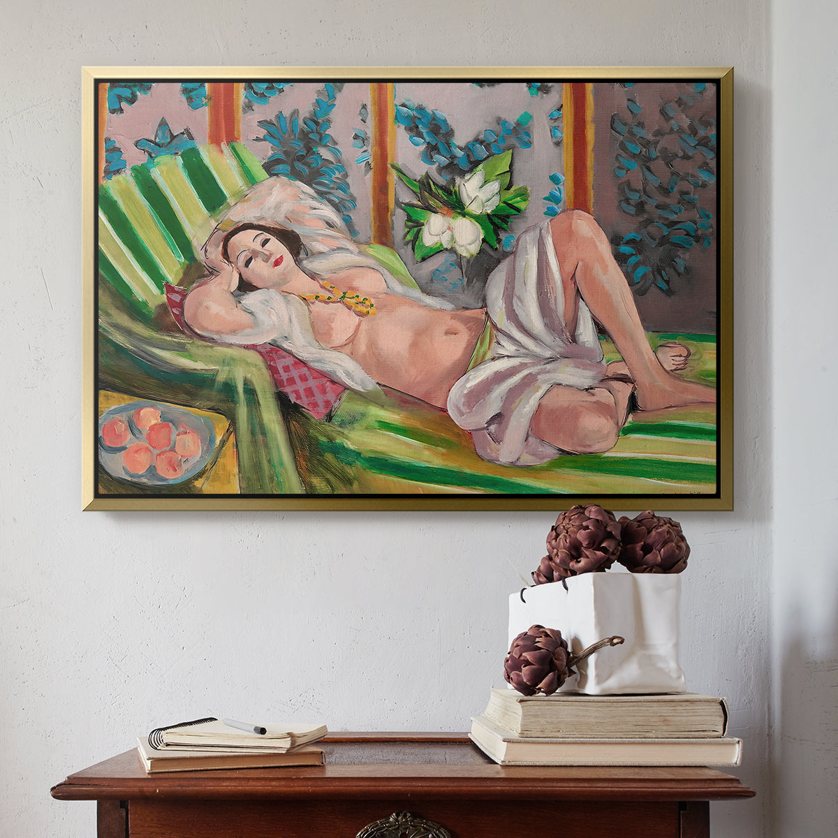 Odalisque Couchée Aux Magnolias, c. 1923 - Floater Framed Canvas Print