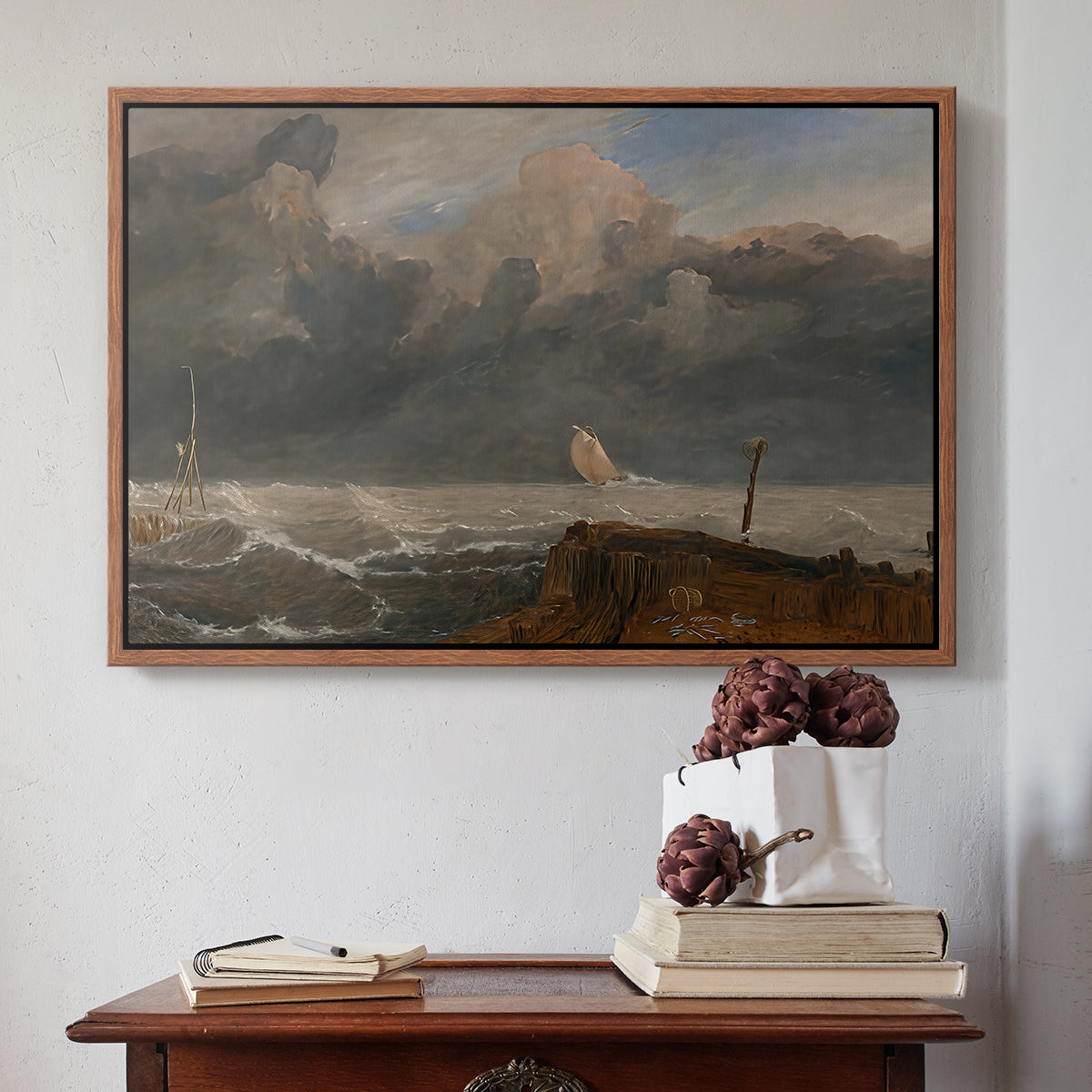 Port Ruysdael, 1827 - Floater Framed Canvas Print