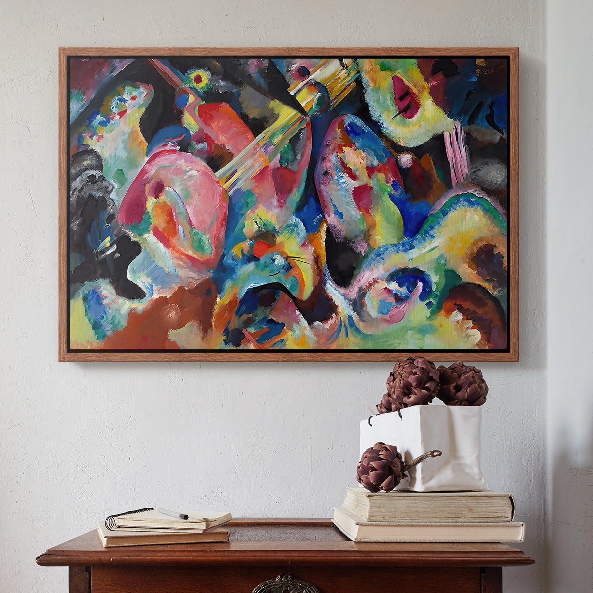 Improvisation. Deluge, 1913 - Floater Framed Canvas Print