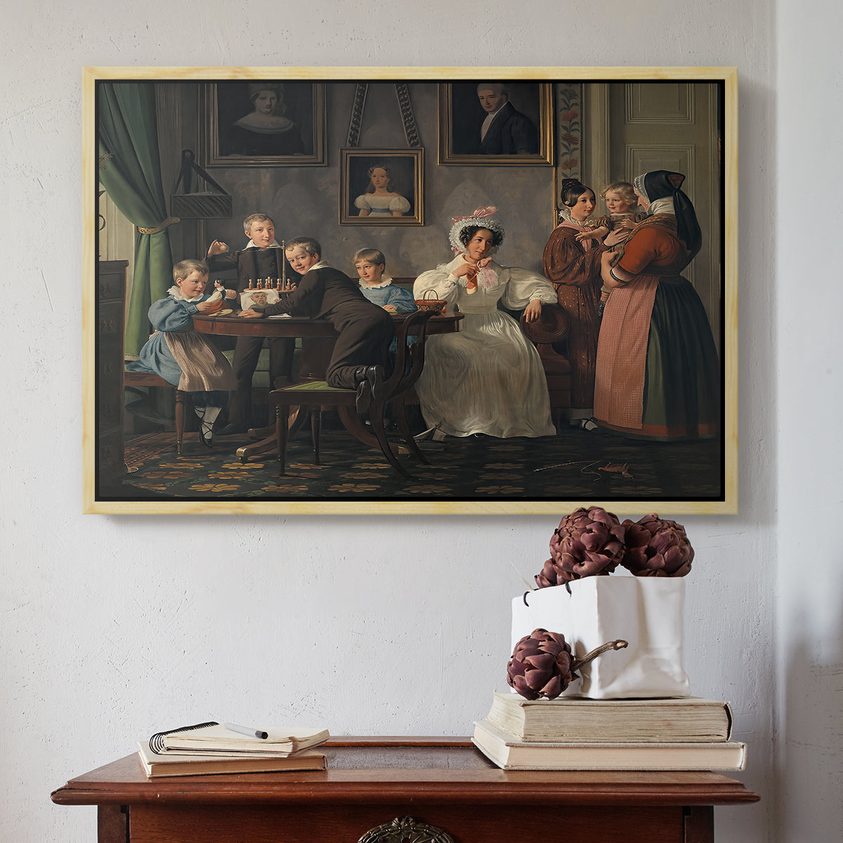 The Waagepetersen Family, 1836 - Floater Framed Canvas Print