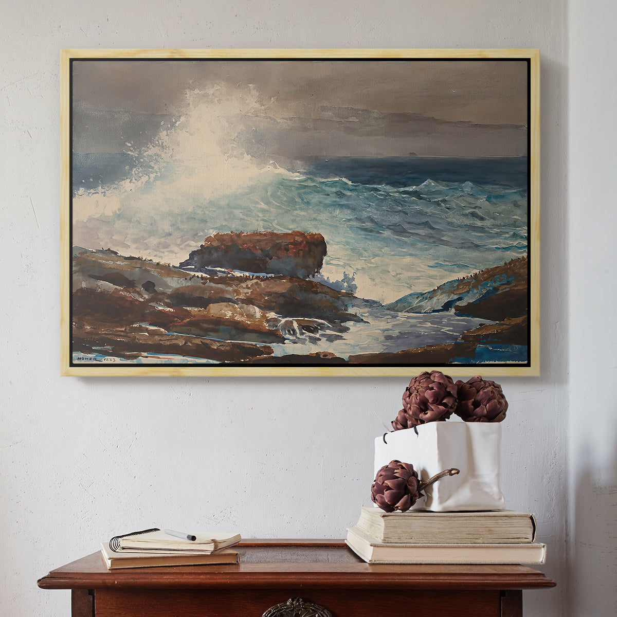 Incoming Tide, Scarboro, Maine, 1883 - Floater Framed Canvas Print