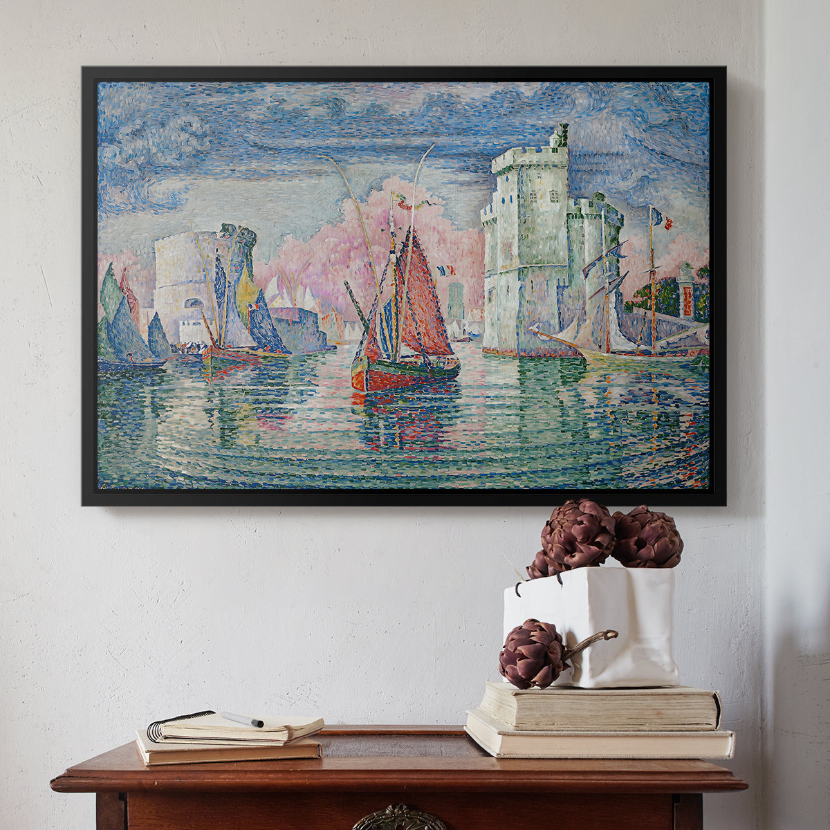 Entrance to the Port of La Rochelle, 1921 - Floater Framed Canvas Print