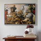 The Wolf and Fox Hunt, c. 1616 - Floater Framed Canvas Print