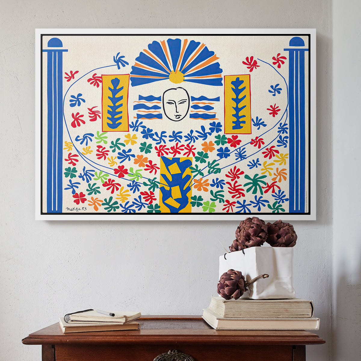 Apollo (Apollon), 1953 - Floater Framed Canvas Print