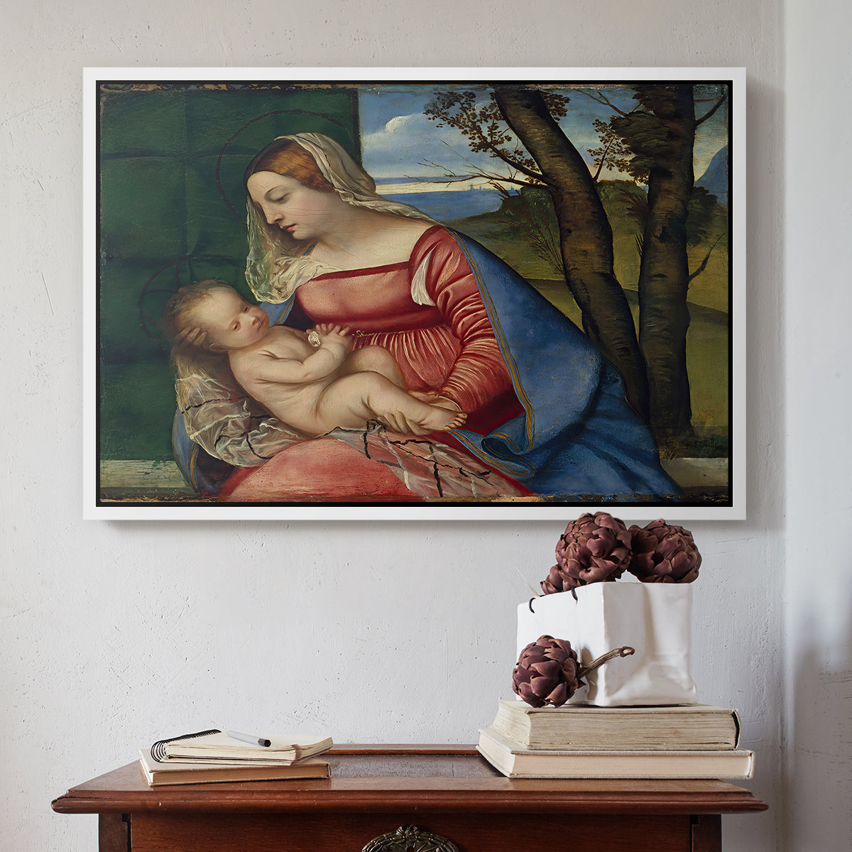 Madonna and Child, c. 1508 - Floater Framed Canvas Print