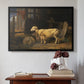 Sheep in a Stable, 1810 - Floater Framed Canvas Print