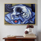 Cat Playing with a Ball, 1945-1950 - Floater Framed Canvas Print