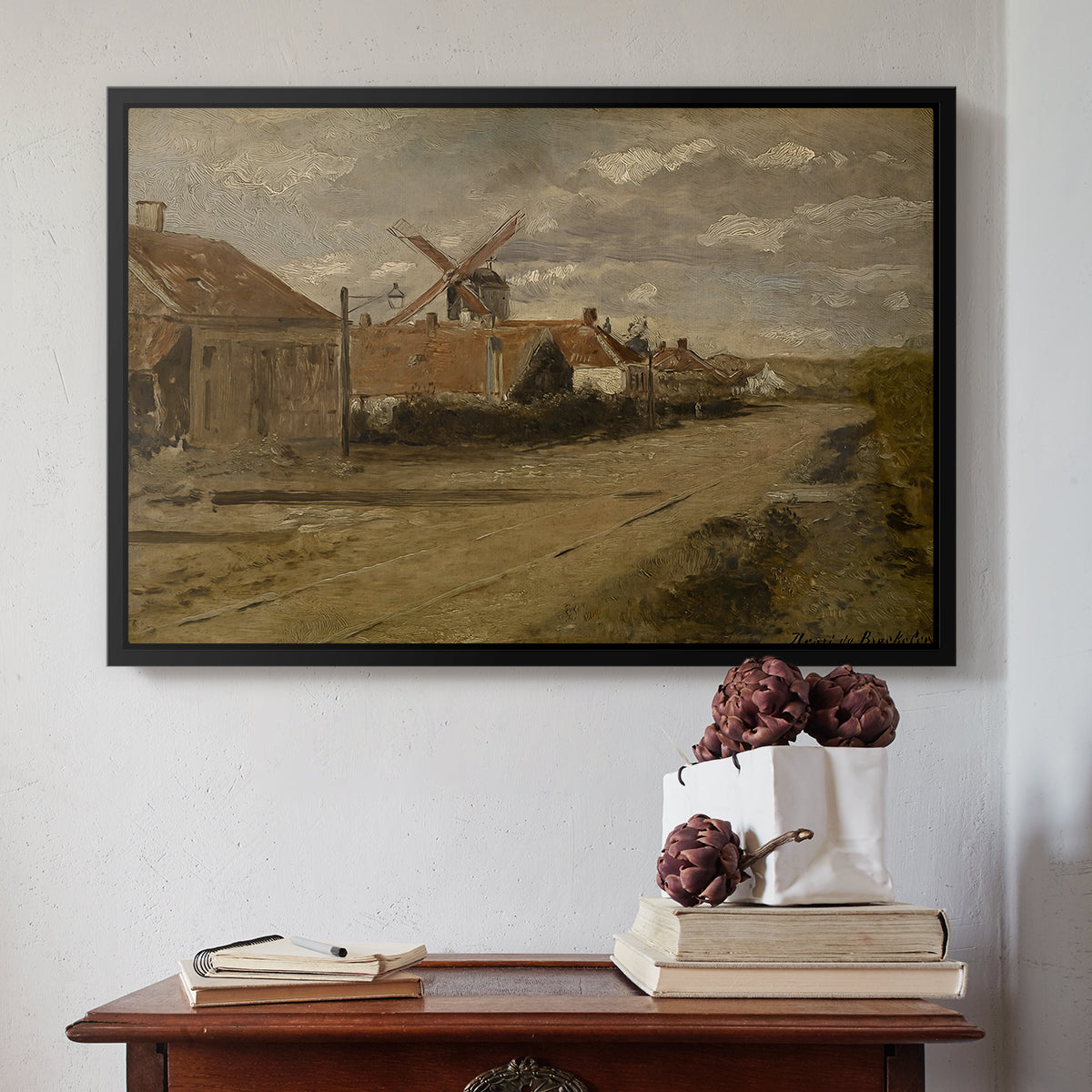 The Mill at Kiel, c. 1885-1888 - Floater Framed Canvas Print