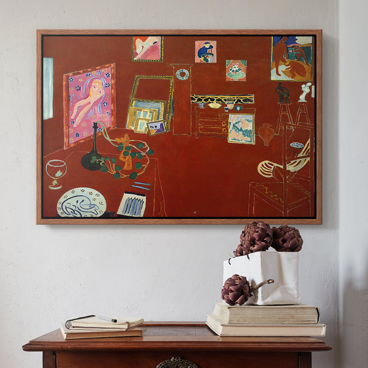 The Red Studio (L'Atelier Rouge), 1911 - Floater Framed Canvas Print