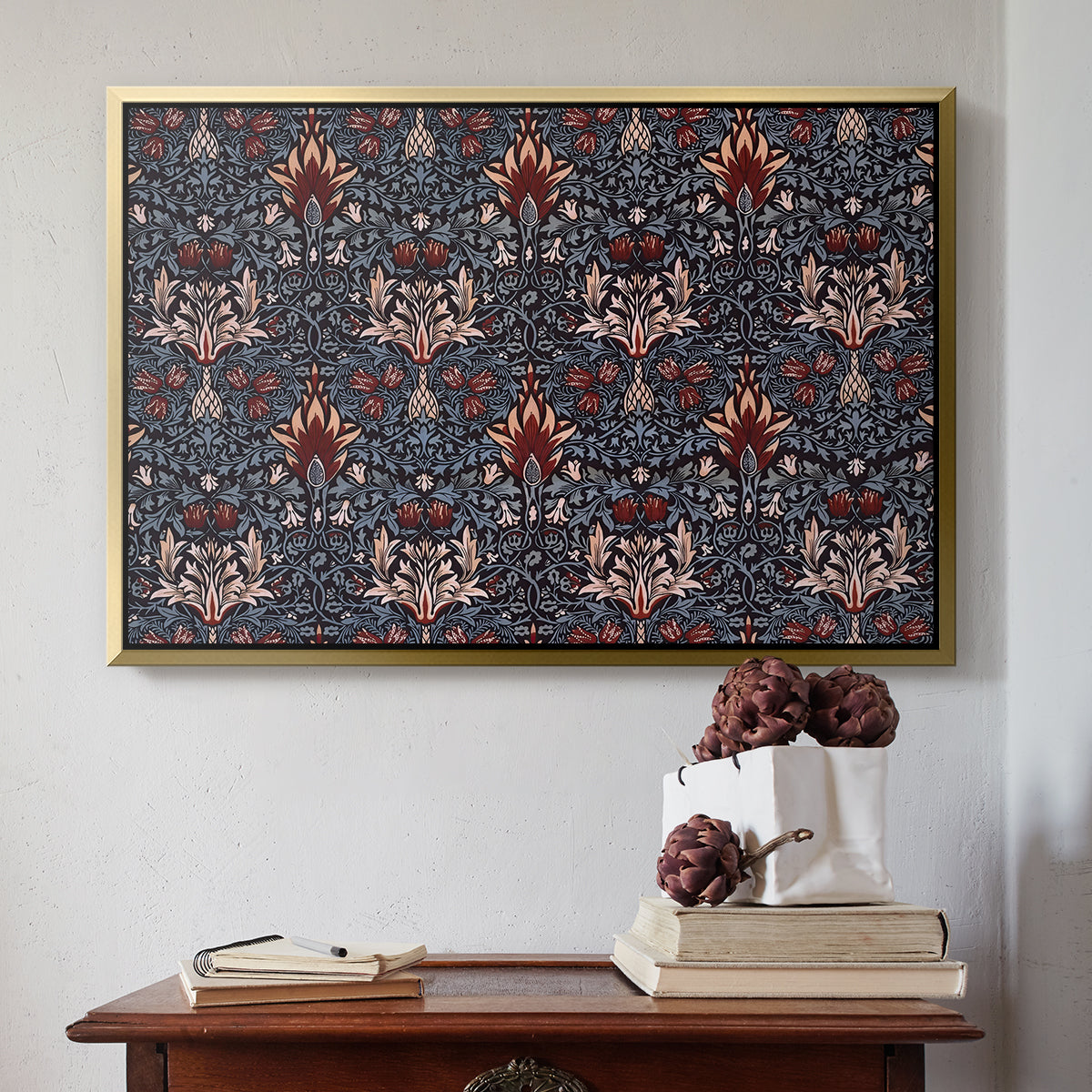 Snakeshead (Printed Textile), c. 1876 - Floater Framed Canvas Print