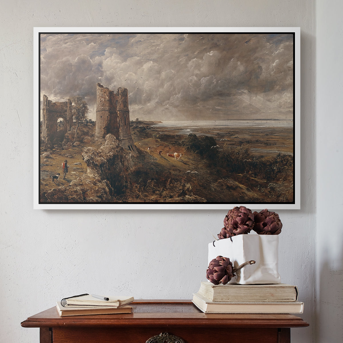 Hadleigh Castle, Mouth of Thames, c. 1829 - Floater Framed Canvas Print