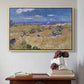 Wheat Field with Reaper, Auvers, 1888 - Floater Framed Canvas Print