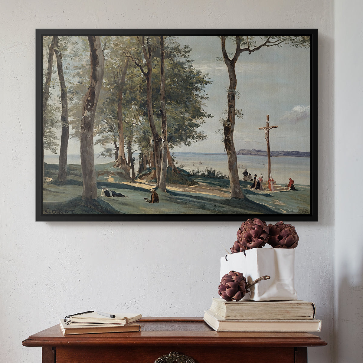 A Calvary on the Cote de Grace, c. 1829 - Floater Framed Canvas Print