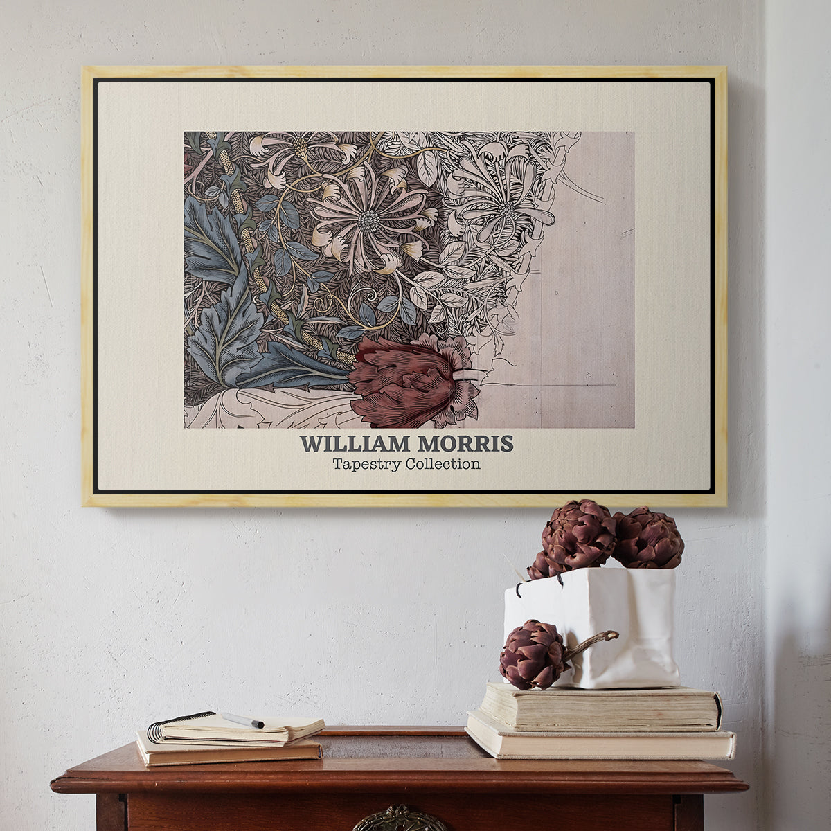 Honeysuckle (Tapestry Collection), 1874 - Floater Framed Canvas Print