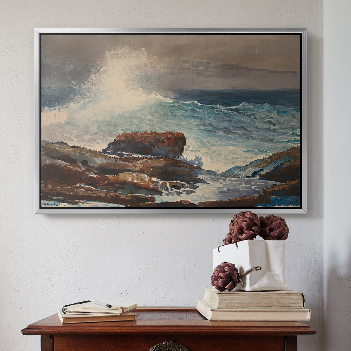 Incoming Tide, Scarboro, Maine, 1883 - Floater Framed Canvas Print