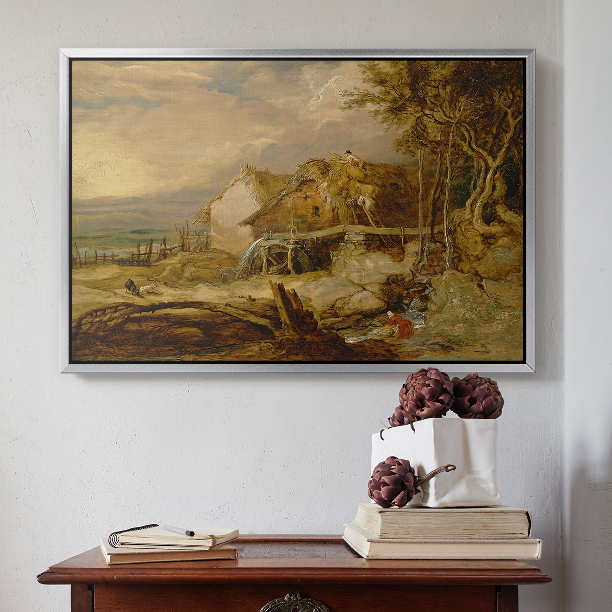 An Overshot Mill, c. 1802-1807 - Floater Framed Canvas Print