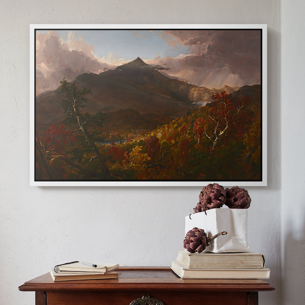 View of Schroon Mountain, Essex County, New York, After a Storm, 1838 - Floater Framed Canvas Print