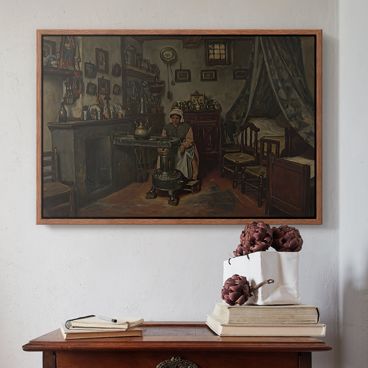 Interior, c. 1865-1870 - Floater Framed Canvas Print
