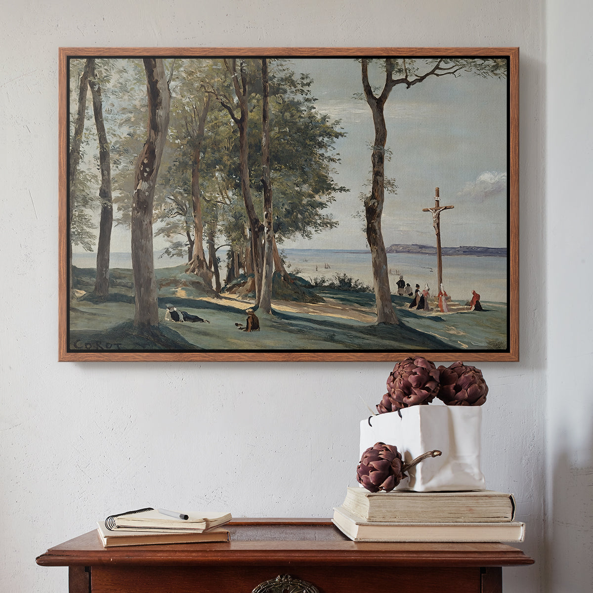 A Calvary on the Cote de Grace, c. 1829 - Floater Framed Canvas Print